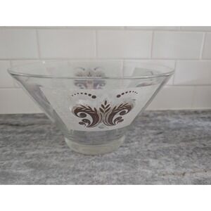Vintage Libbey Salad Fruit‎ Chip Punch Serving Bowl with Fleur-de-Lis Design